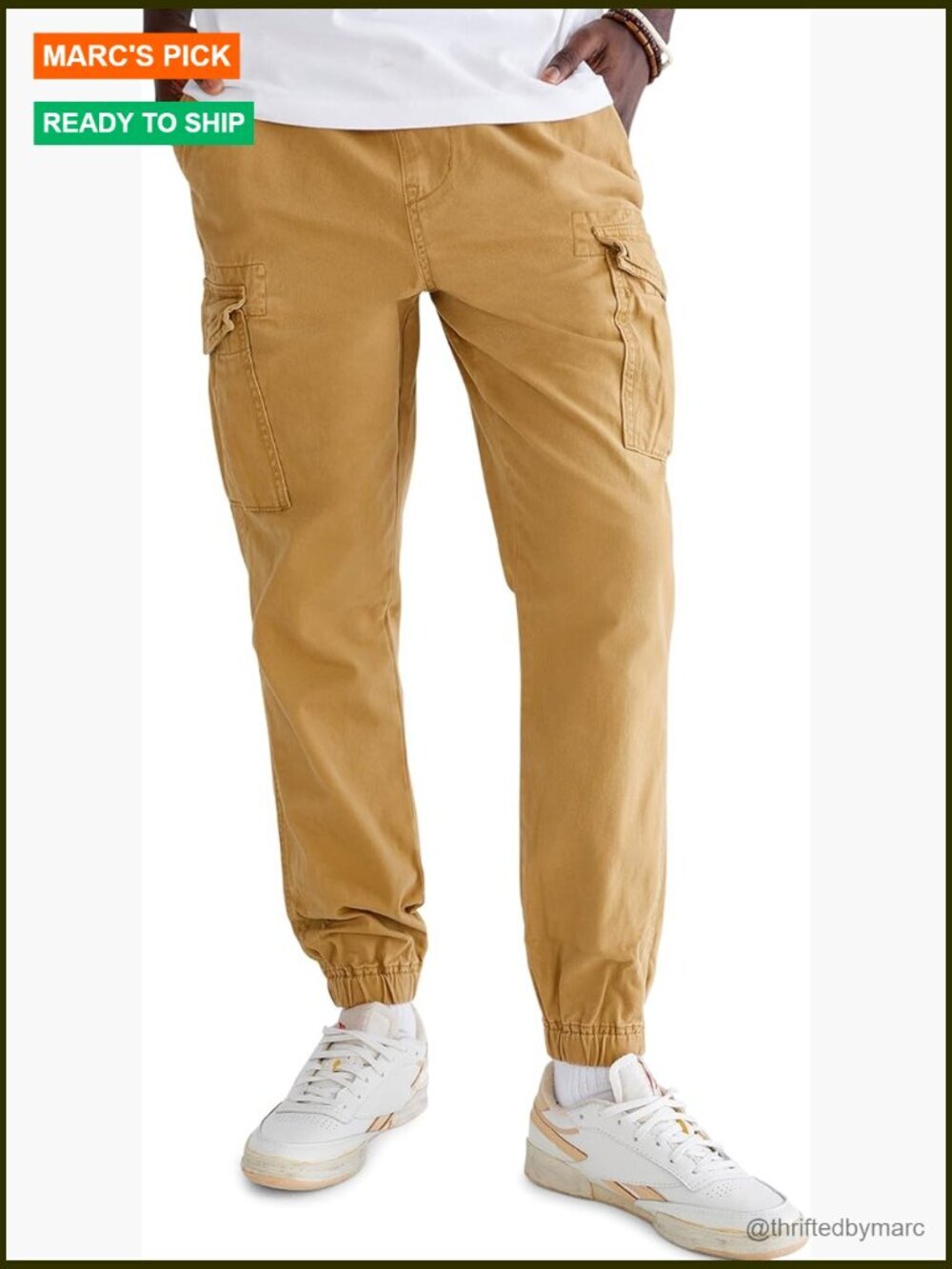 Cargo Jogger Pant with Adjustable Drawstring - Relaxed Fit, Mid Rise